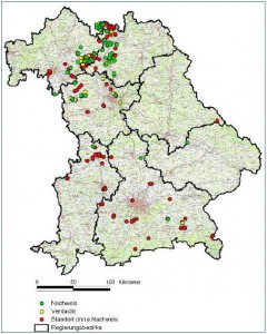 Verbreitung der Nymphenfledermaus in Bayern